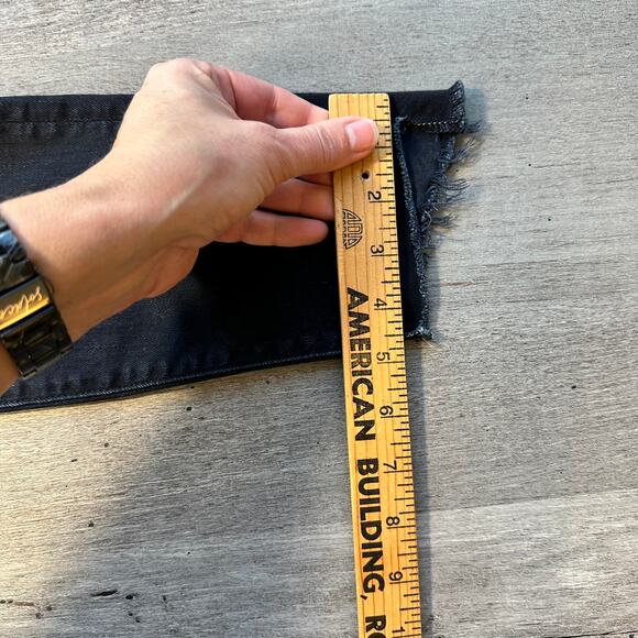 Mother The Stunner Zip Two Step Fray Jean Last Call Dark 25 Skinny - Picture 16 of 16